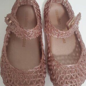 Mini melissa campana glitter shoes size 9
